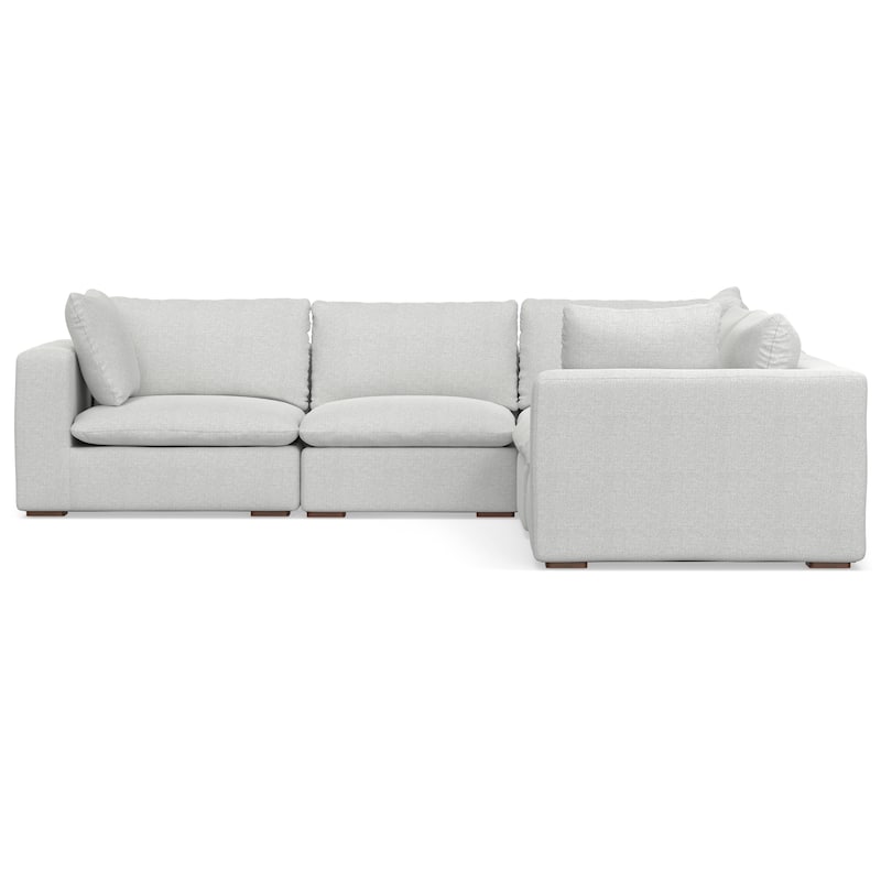 WYNDENHALL Marlee Corner Sectional Modular Sofa in Velvety Chenille Performance Fabric