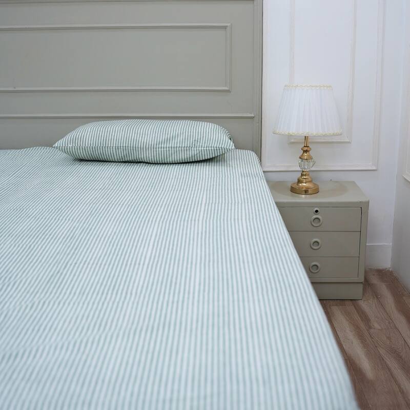 Fabdivine Handmade Block Print Flat Sheet or Bed Sheet Cotton Fabric Floral Home Decor