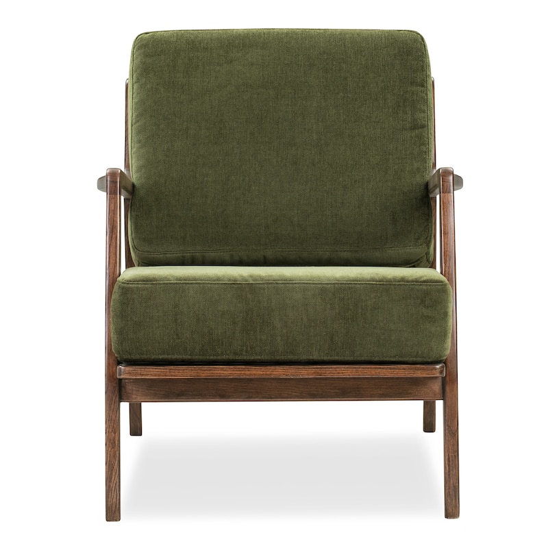 Poly & Bark Verity 25" Fabric Lounge Chair - Solid Wood Frame