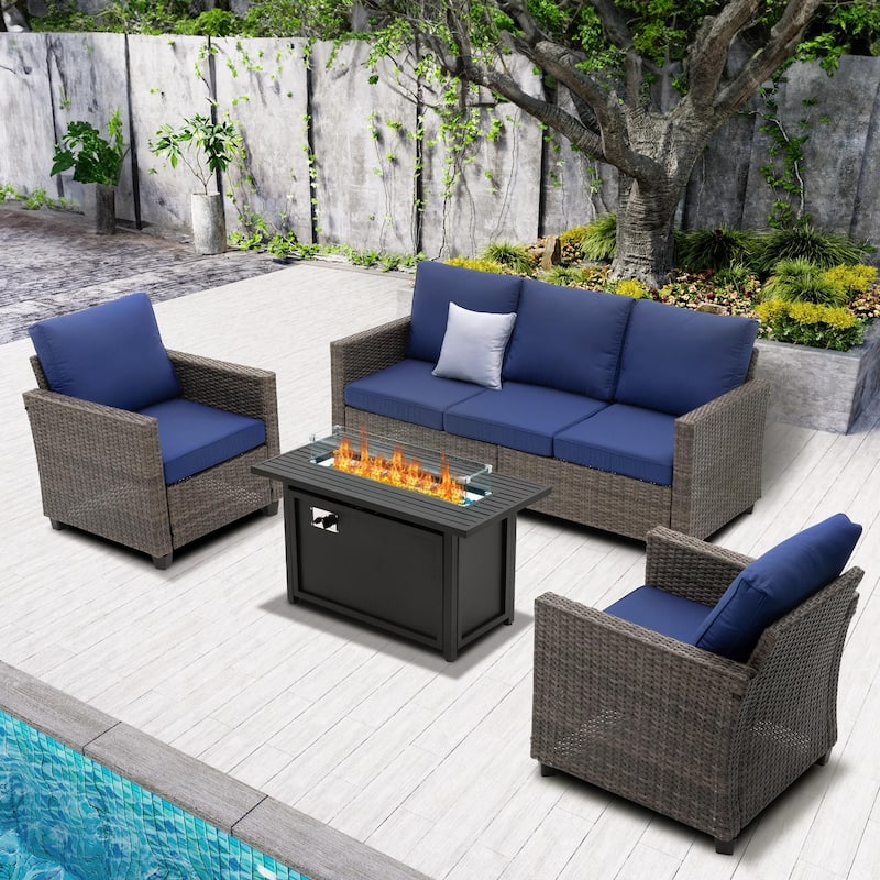 5 - Person Outdoor Seating Group with Cushions