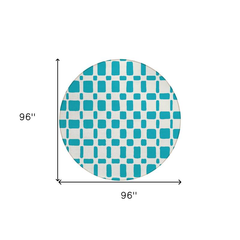 HomeRoots Geometric Transitional Rectangle Outdoor Rug