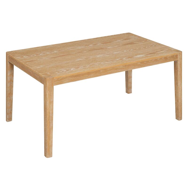Retro 7-Piece Dining Table Set with Upholstered Chairs and Solid Wood Frame for Stylish Gatherings
