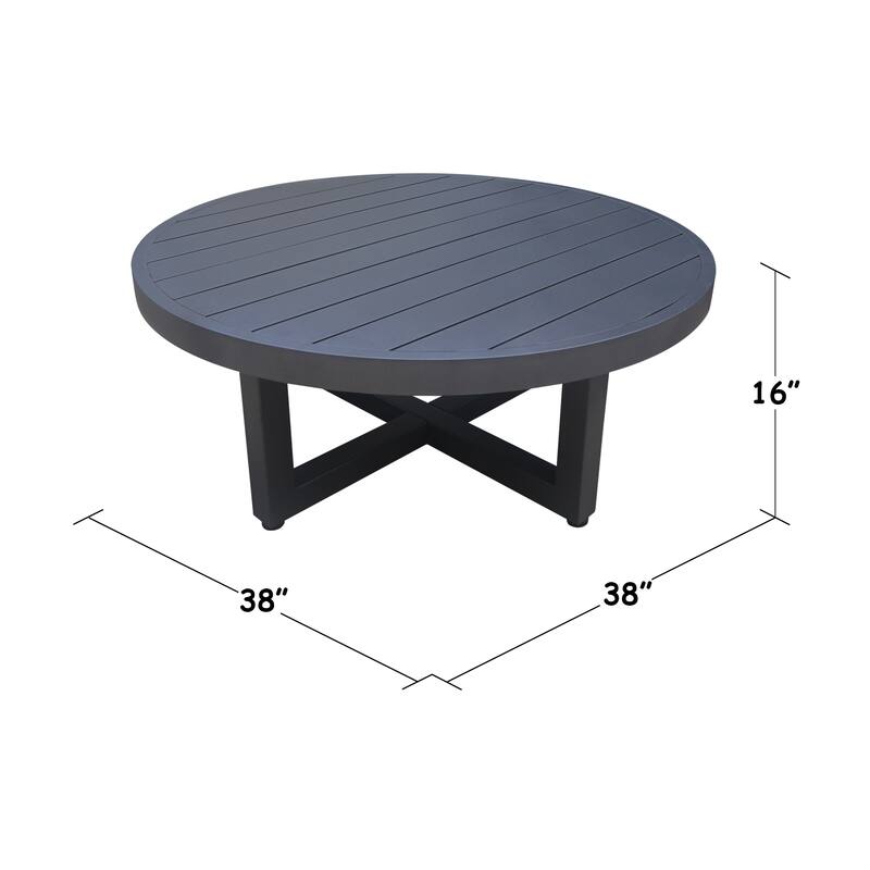 Round Outdoor Patio Coffee Table