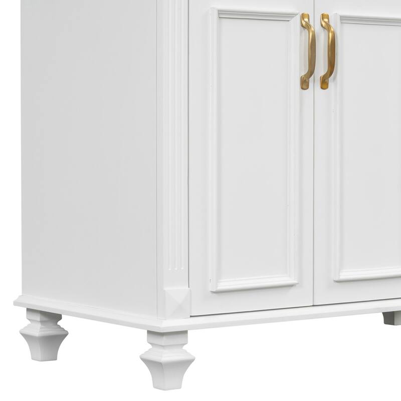 36"Freestanding Bathroom Vanity with Ceramic Sink