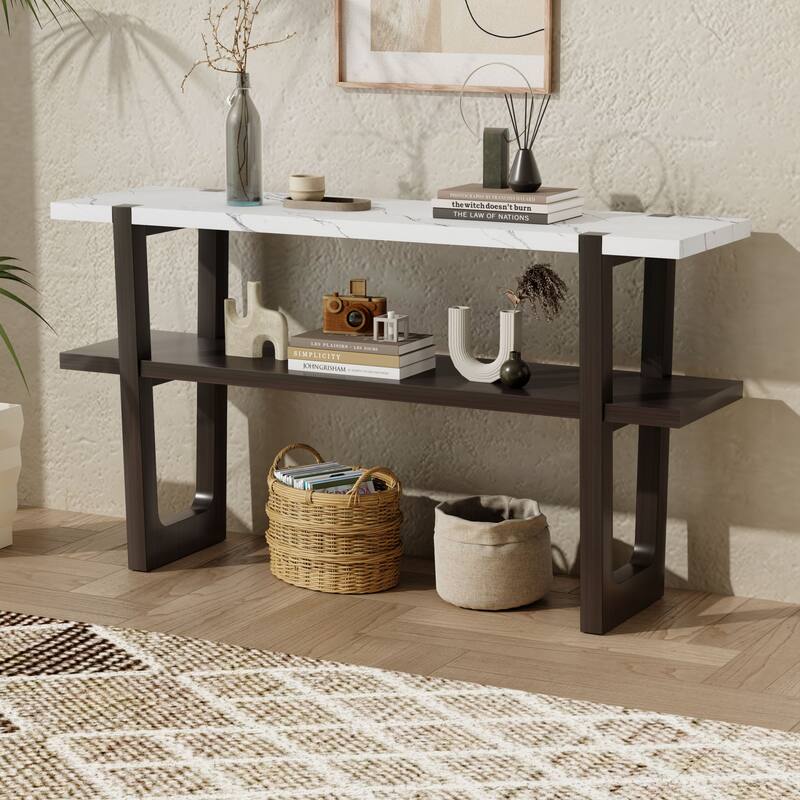 Wooden Base Multifunctional Console - Espresso