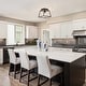 preview thumbnail 4 of 7, LALUZ Modern Farmhouse 1-Light Glass Flush Mount Ceiling Light - L 8"x W 8"x H 11.5"