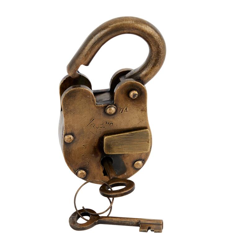 Brass Metal Eclectic Lock And Key