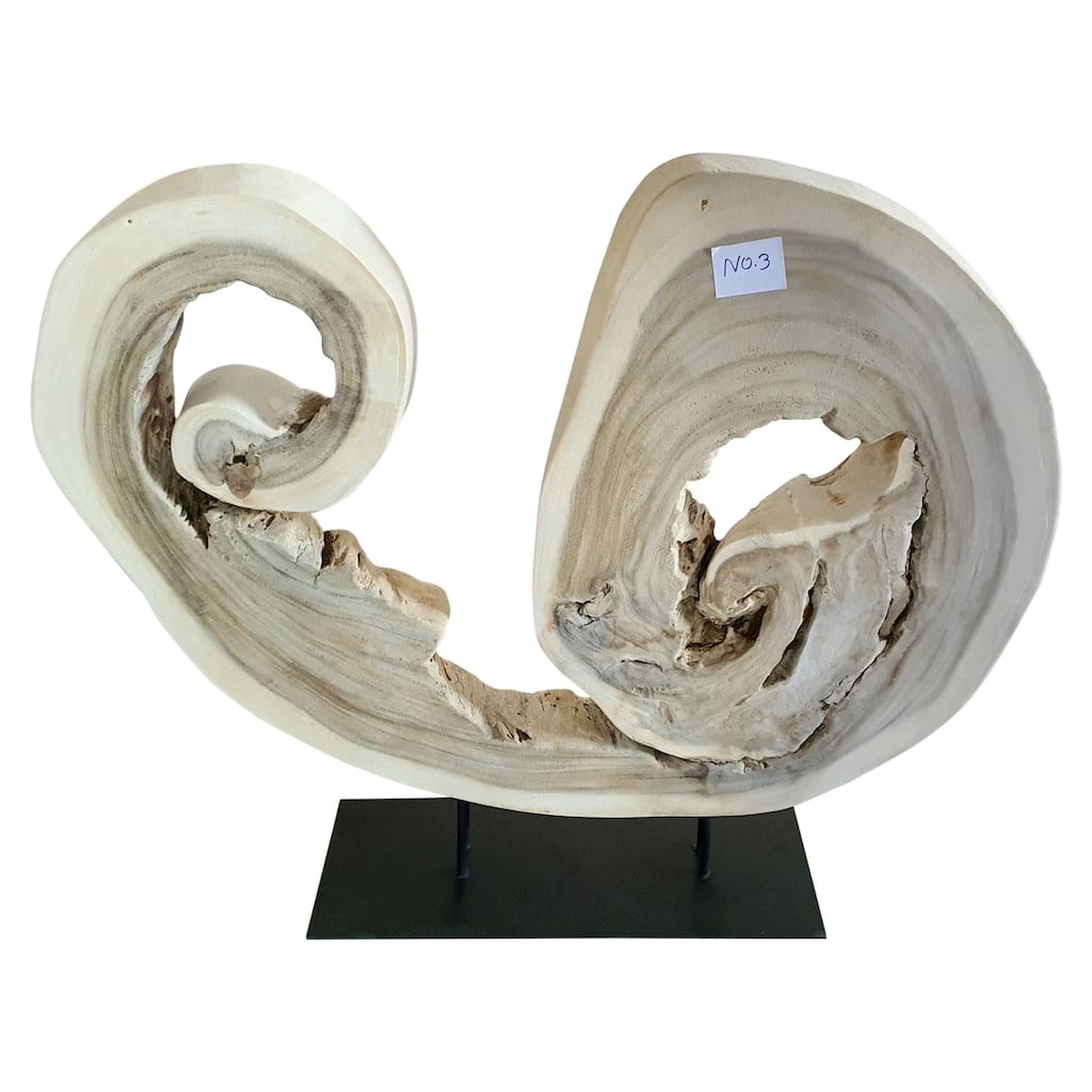 Artissance 20"H Artistic Wooden Slice with Iron Stand - Medium