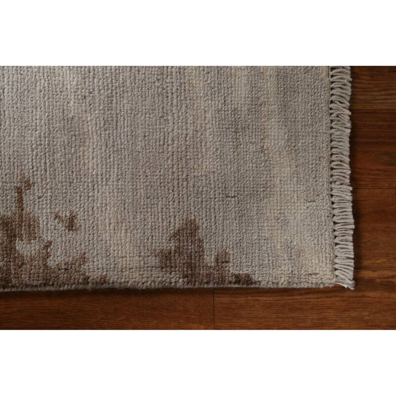 Abstract Turkish Oriental Home Decor Area Rug Hand-knotted Wool Carpet - 3'11" x 4'9"