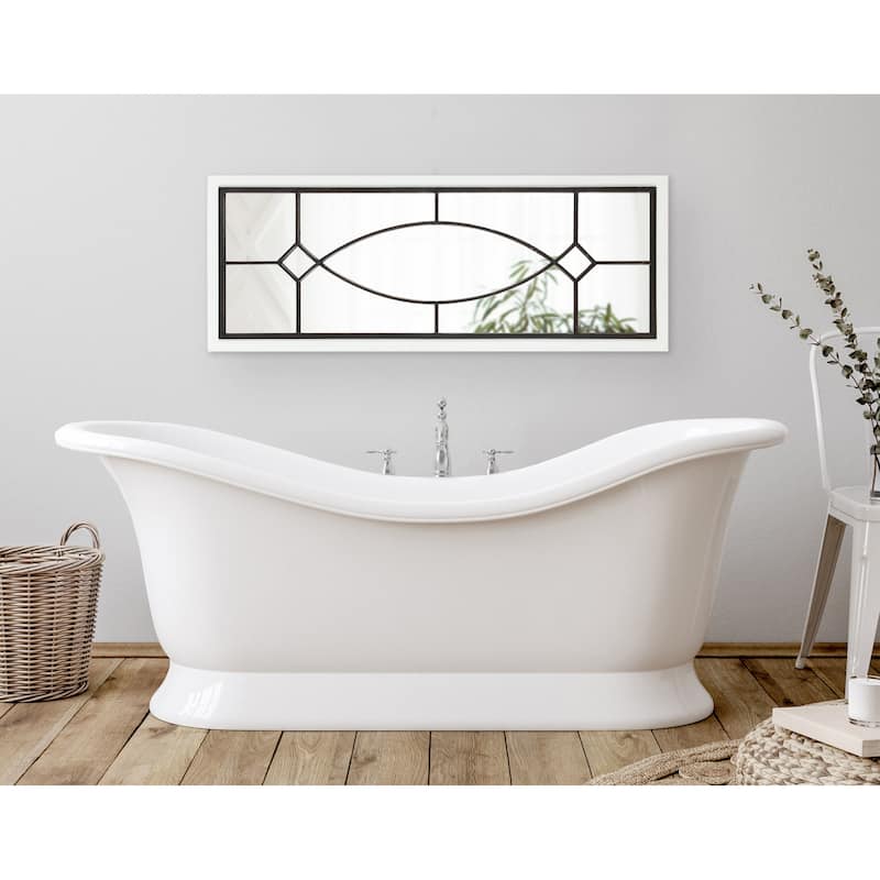 Kate and Laurel Bakersfield Wood Framed Mirror