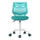 preview thumbnail 5 of 36, HomyLin Plastic Mesh Adjustable Armless Desk Chair with Rolling Wheels Kids Teen