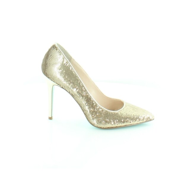 betsey johnson gold glitter heels