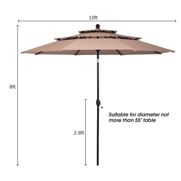canvas market patio umbrella 9-ft 9ft Market Patio Umbrella Canopy - 8 Ribs Top Canvas - 600D UV Protective  a