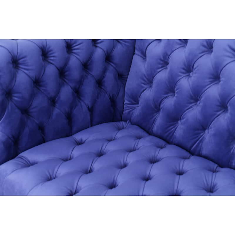 Pasargad Home Vicenza Velvet Tufted Sofa - L89.37"XD36.22"XH30"
