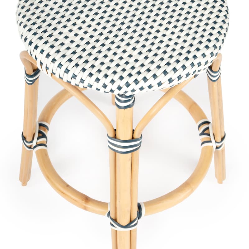 Tobias 24" Rattan Round Counter Stool