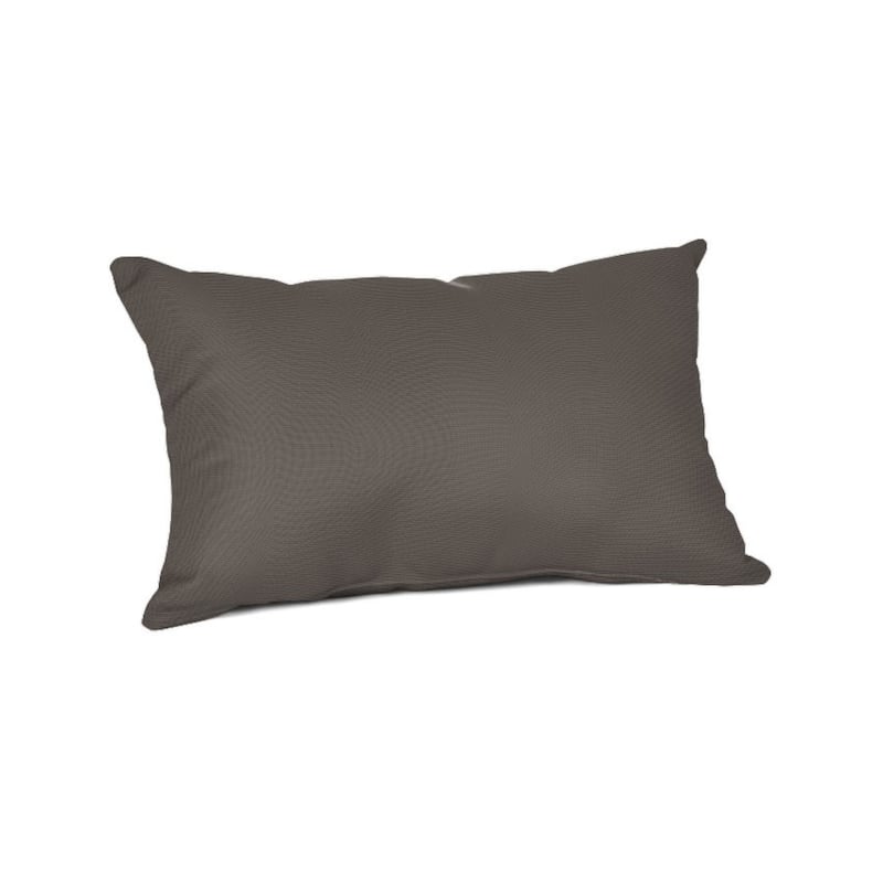 Sunbrella® Solid Fabric 1-Piece Indoor/Outdoor Lumbar Pillow, 19"W x 12"L - 19"W x 12"L - Canvas Coal