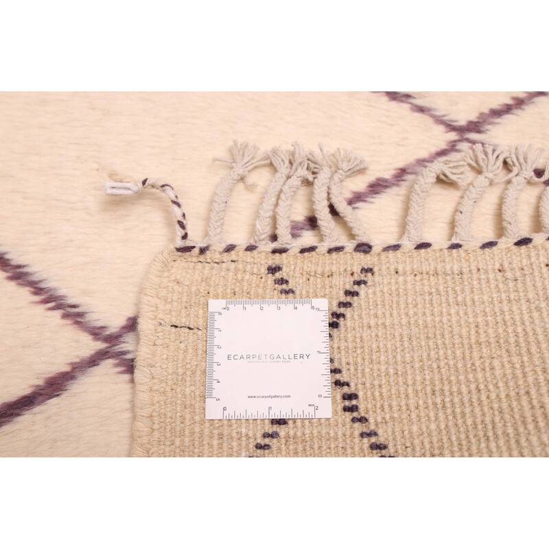 ECARPETGALLERY Hand-knotted Pak Finest Marrakesh Cream Wool Rug - 4'11 x 6'6