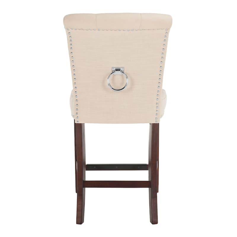 SAFAVIEH Maruse 26-inch Tufted Counter Stool (Set of 2) - 20" x 26.5" x 40.5" - 20Wx27Dx41H
