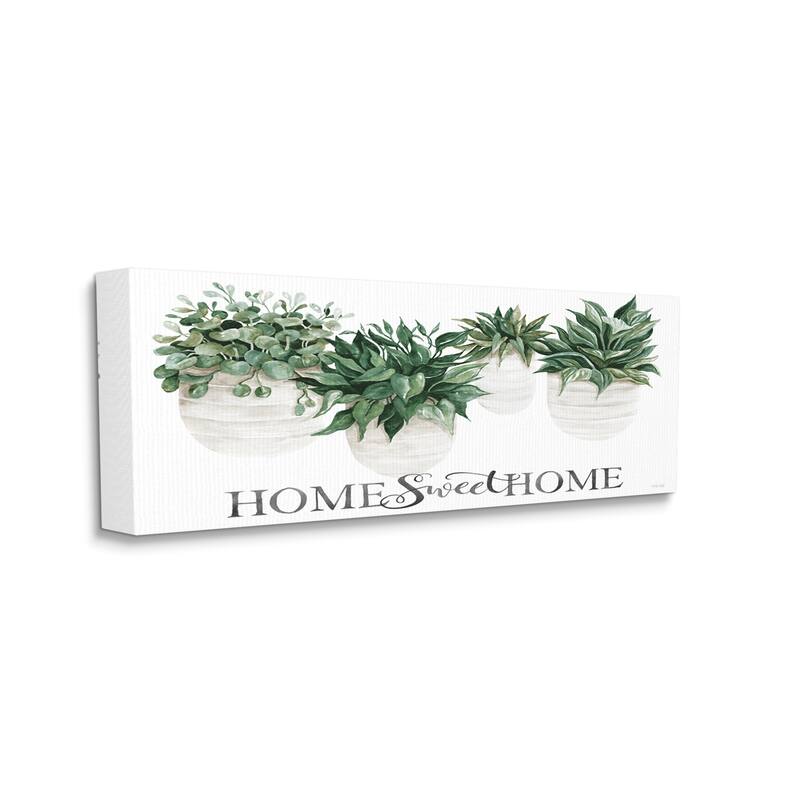 Stupell Sweet Home Lush Succulents House Plants Sign Canvas Wall Art, Design by Cindy Jacobs