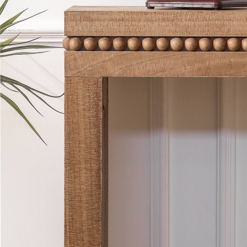 Convenience Concepts Wood Console Table/Desk with Real Wood Beads Decoration