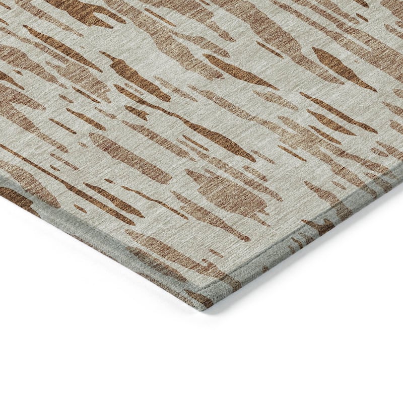 HomeRoots Abstract Transitional Rectangle Outdoor Rug