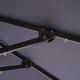 preview thumbnail 9 of 21, Furniture of America Yetta 8-foot LED Lights Steel Cantilever Offset Tilt Square Roma Umbrella with Base