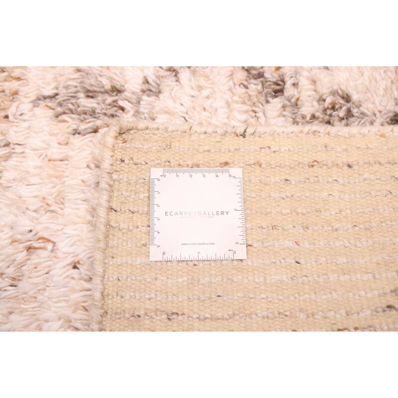 ECARPETGALLERY Hand-knotted Tangier Beige Wool Rug - 5'0 x 8'0