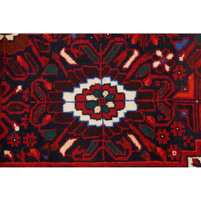 Geometric Balouch Persian Staircase Runner Rug Handmade Wool Carpet - 3'3" x 6'7"