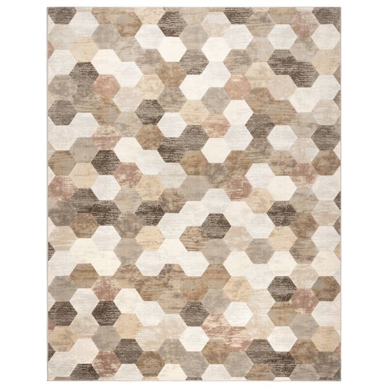 Gertmenian Blayne Polypropylene Modern Designer Geometric Floral Area Rug Collection