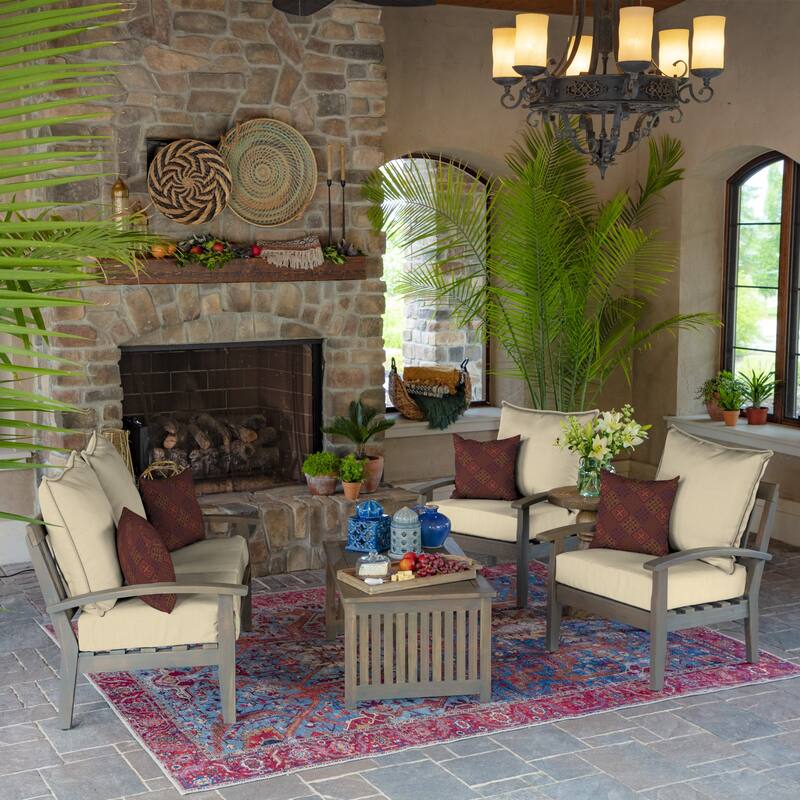 ARDEN Outdoor Foam Deep Seat Cushion Set, 22 in x 24 in