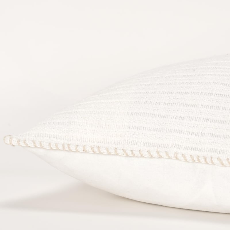 Rizzy Home Textured Stripe Woven Solid Throw Pillow