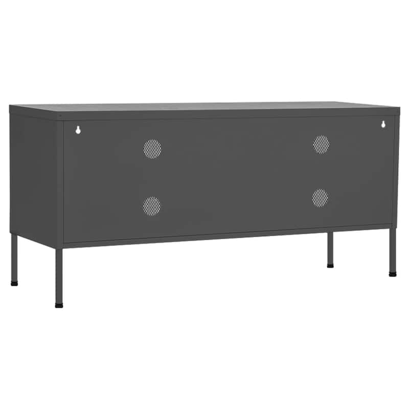 vidaXL TV Stand TV Unit Sideboard Home TV Console Media Unit Cupboard Steel - 41.3" x 13.8" x 19.7"