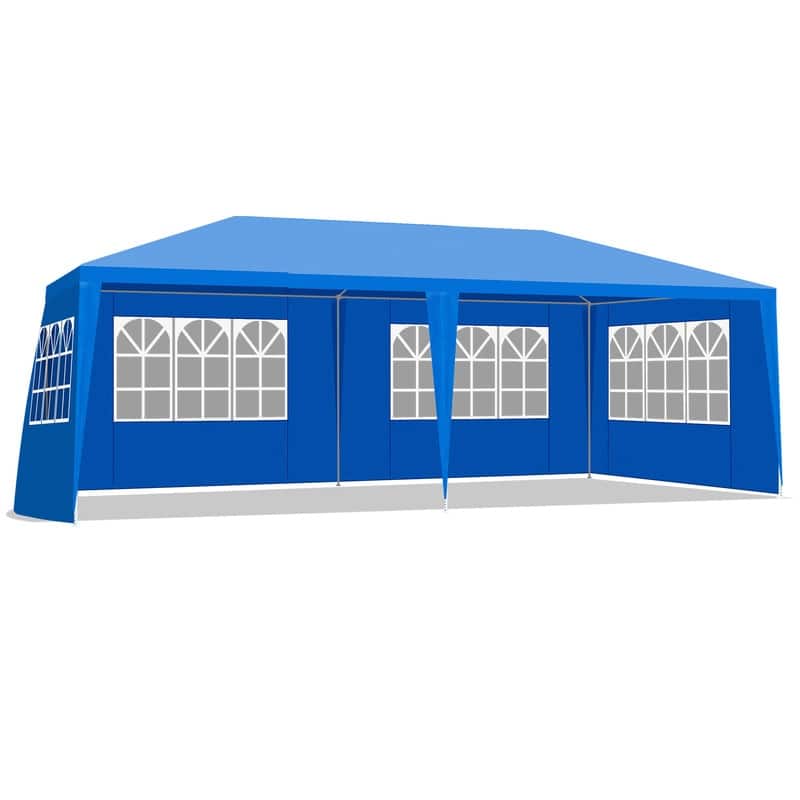 30-foot Blue PE/Iron Spiral Interface Wedding Party Canopy Tent