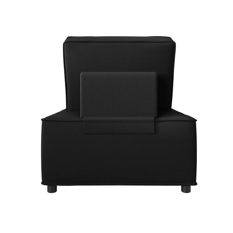 Clayfell Lancy Linen Tufted Square Accent Chair