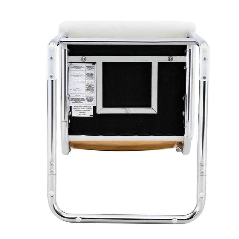 Natural Rattan & Solid Wood Bar Stool Set of 4 - 25" Medieval Modern Style with PU Seat & Chrome Legs