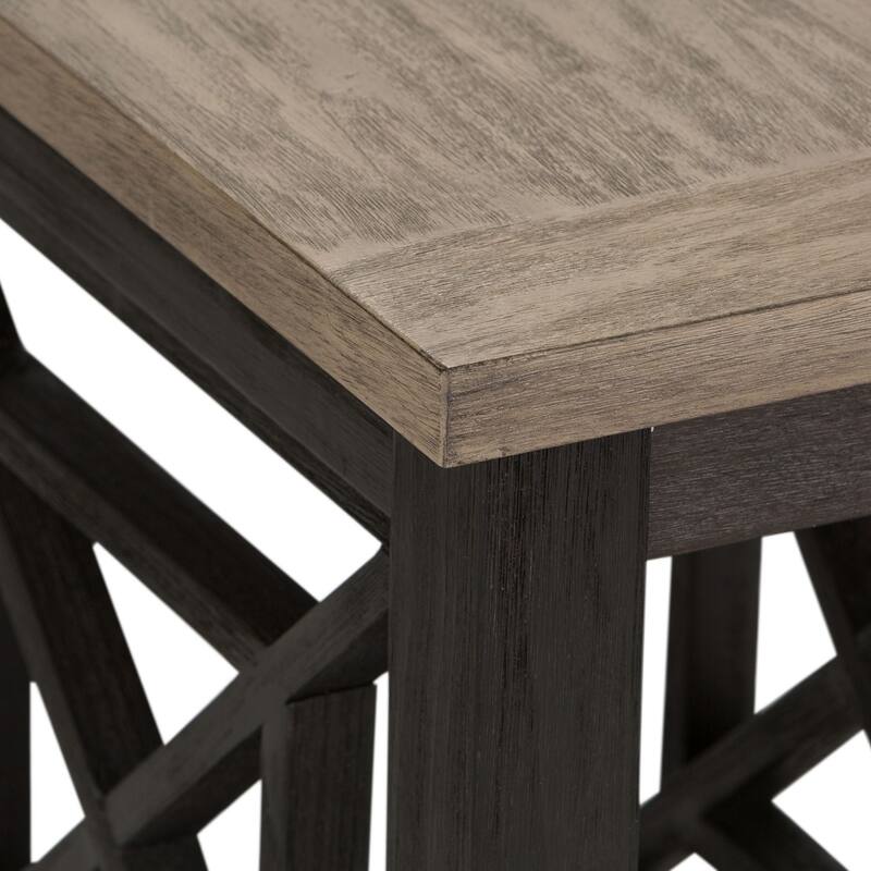 Heatherbrook Charcoal and Ash Chair Side Table