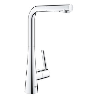 Grohe Zedra 1.75 GPM Single Hole Pull Out Kitchen Faucet with SilkMove