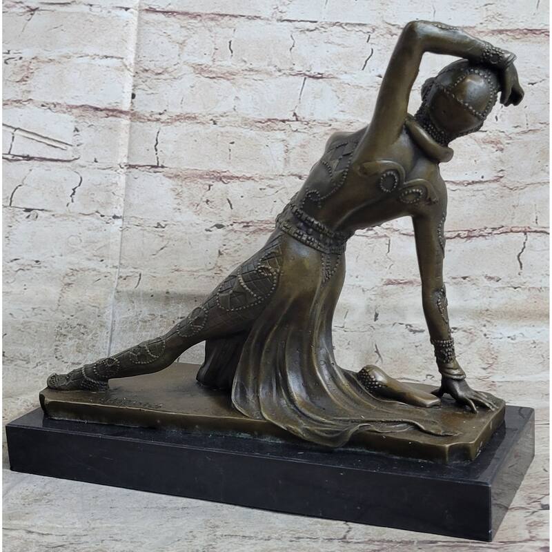 Handmade Art Nouveau By~D.H Chiparus~ Dancer Dance Dancing Bronze Sculpture