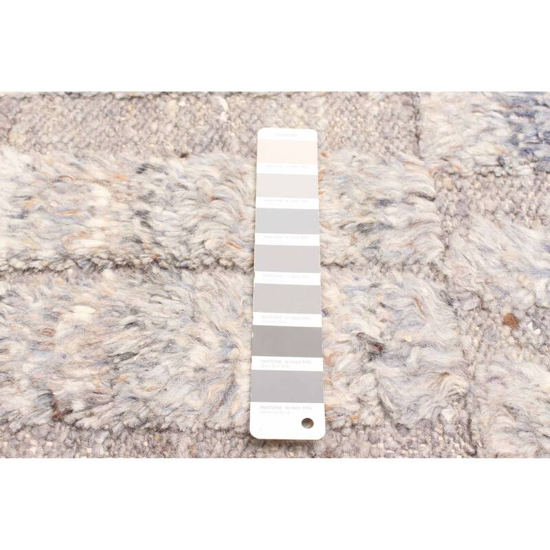 ECARPETGALLERY Braid weave Sienna Grey Wool Rug - 5'6 x 7'10