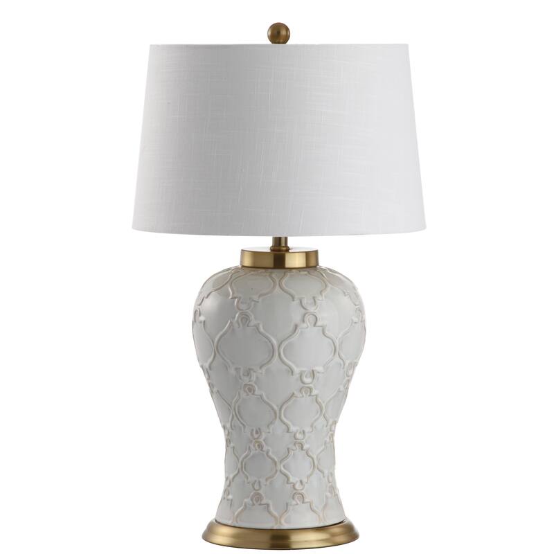 Julian 29" Ceramic LED Table Lamp, Cream by JONATHAN Y