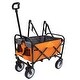 preview thumbnail 52 of 62, Foldable Wagon Cart with Strapping System, Utility Wagon Cart for Camping Shopping Sports Gardeing Fishing All-Terrain Wheels