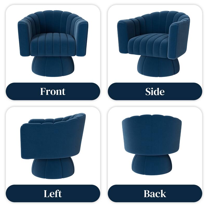Ouyessir Oversized Modern Upholstered Barrel Chairs