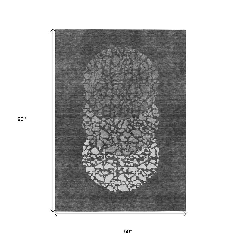 HomeRoots Abstract Transitional Rectangle Outdoor Rug