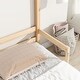 preview thumbnail 6 of 15, Twin House-Shaped Headboard Floor Bed with Handrails ,Slats