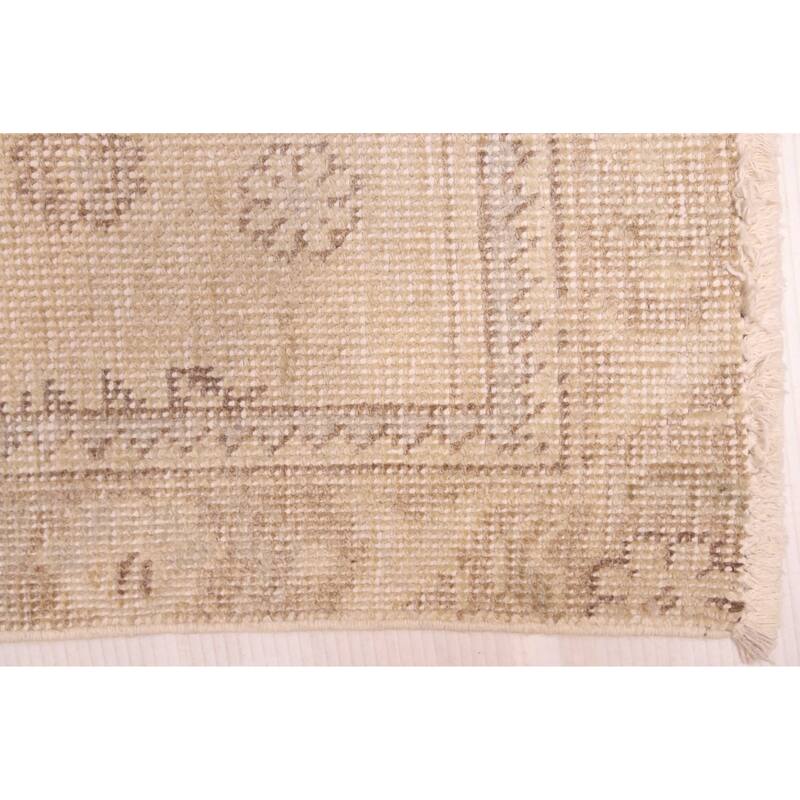 ECARPETGALLERY Hand-knotted Antalya Vintage Beige Wool Rug - 9'10 x 12'7