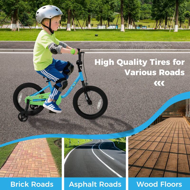 Costway 12-Inch Kids Bicycle with Adjustable Seat Front Handbrake & - See Details