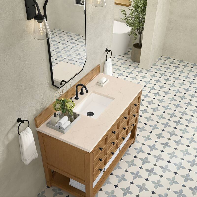 Malibu 48" Single Vanity, Amber Birch