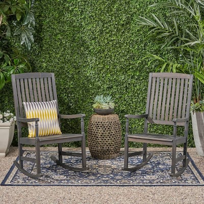 Arcadia Outdoor Acacia Wood Rocking Chair by Christopher Knight Home