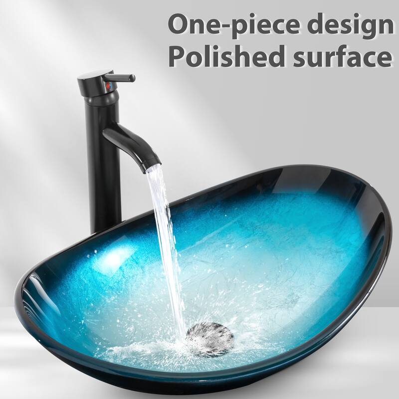 48" Bathroom Vanity Set Vessel Sink Mirror Faucet W/ Small Cabinet Combo