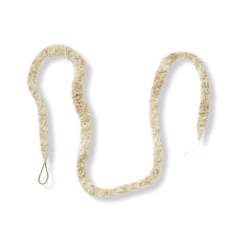 Ivory Fringe Paper Garland - Decorative Wall Banner for Holiday Decor, Christmas, 3" H x 97" L x 3" W